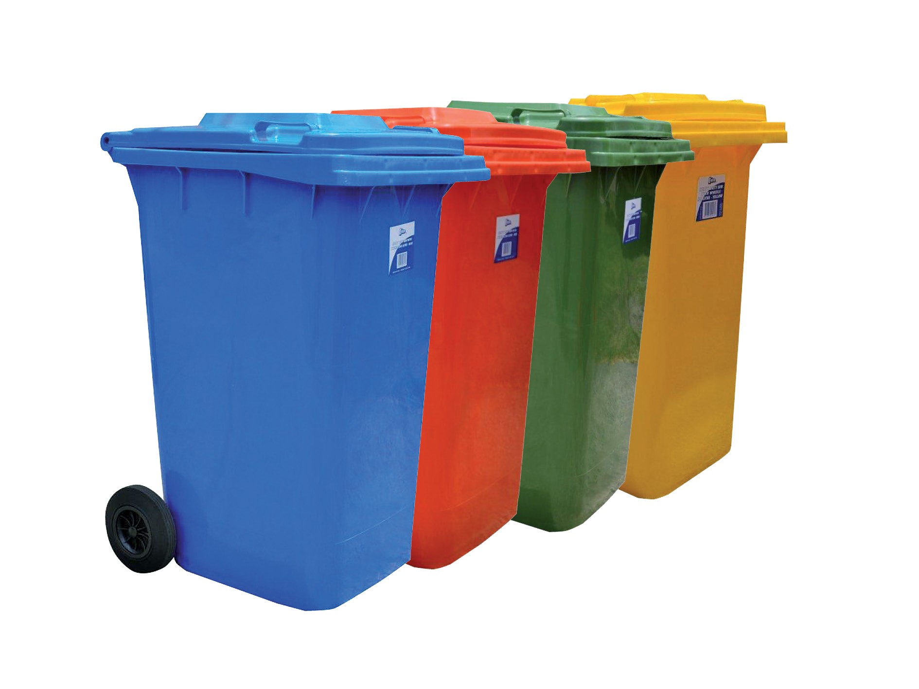 Edco 240L heavy duty wheelie bin, green