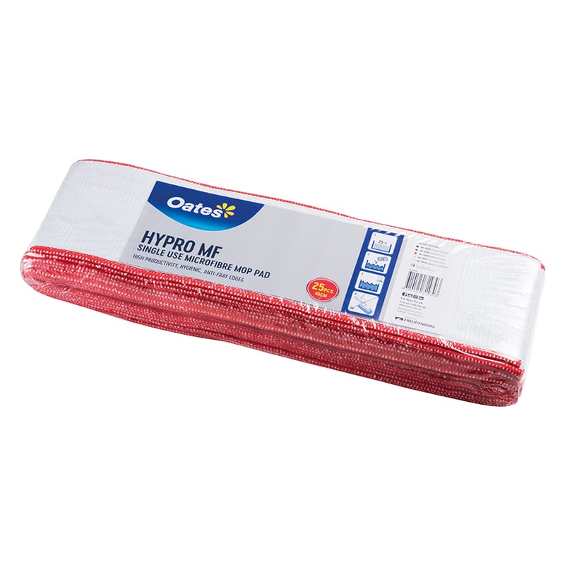 Oates Hypro MF microfibre mop pad, blue, pack of 25
