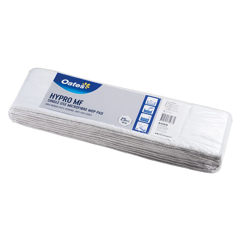 Oates Hypro MF microfibre mop pad, blue, pack of 25