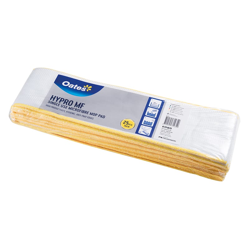 Oates Hypro MF microfibre mop pad, blue, pack of 25