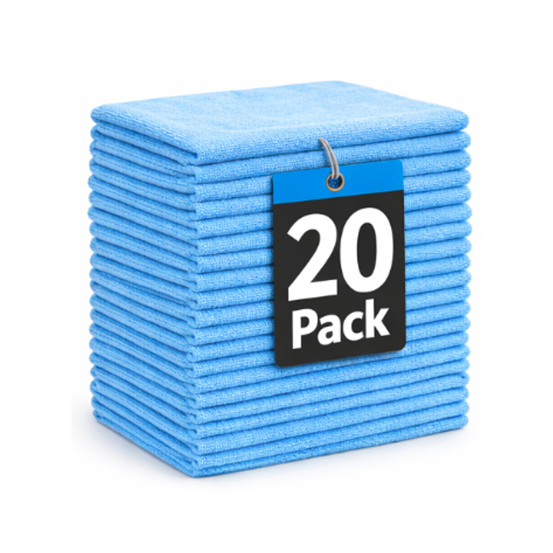 Diversey Taski Microfibre Cloths 20 Pack Blue