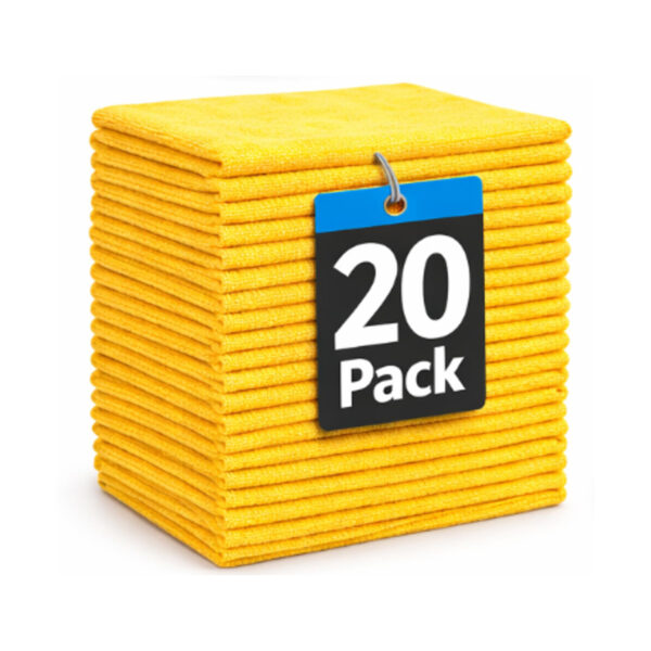 Diversey Taski Microfibre Cloths 20 Pack Yellow