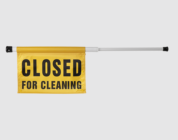 Oates Closed for Cleaning Hanging Sign