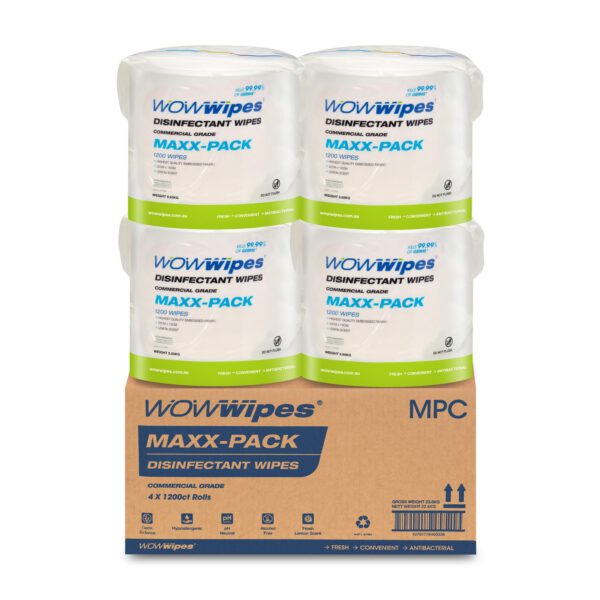 Wow Wipes Antibacterial 1200 Sheet BULK DEAL 5 CARTONS