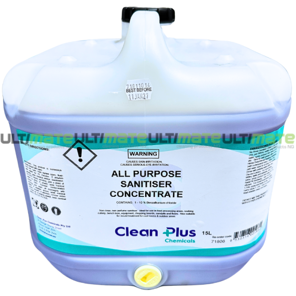 Clean Plus All Purpose Sanitiser 15l