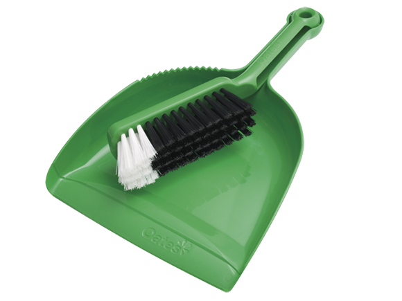 Oates Dustpan & Brush Green